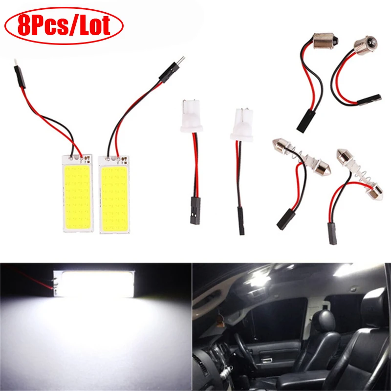2 Set T10 36 COB SMD LED White Panel Dome Light Car Interior Reading Lamp Long Lasting High Brightness Universal Auto Lights 
2 Set T10 36 COB SMD LED White Panel Dome Light Car Interior Reading Lamp Long Lasting High Brightness Universal Auto Lights