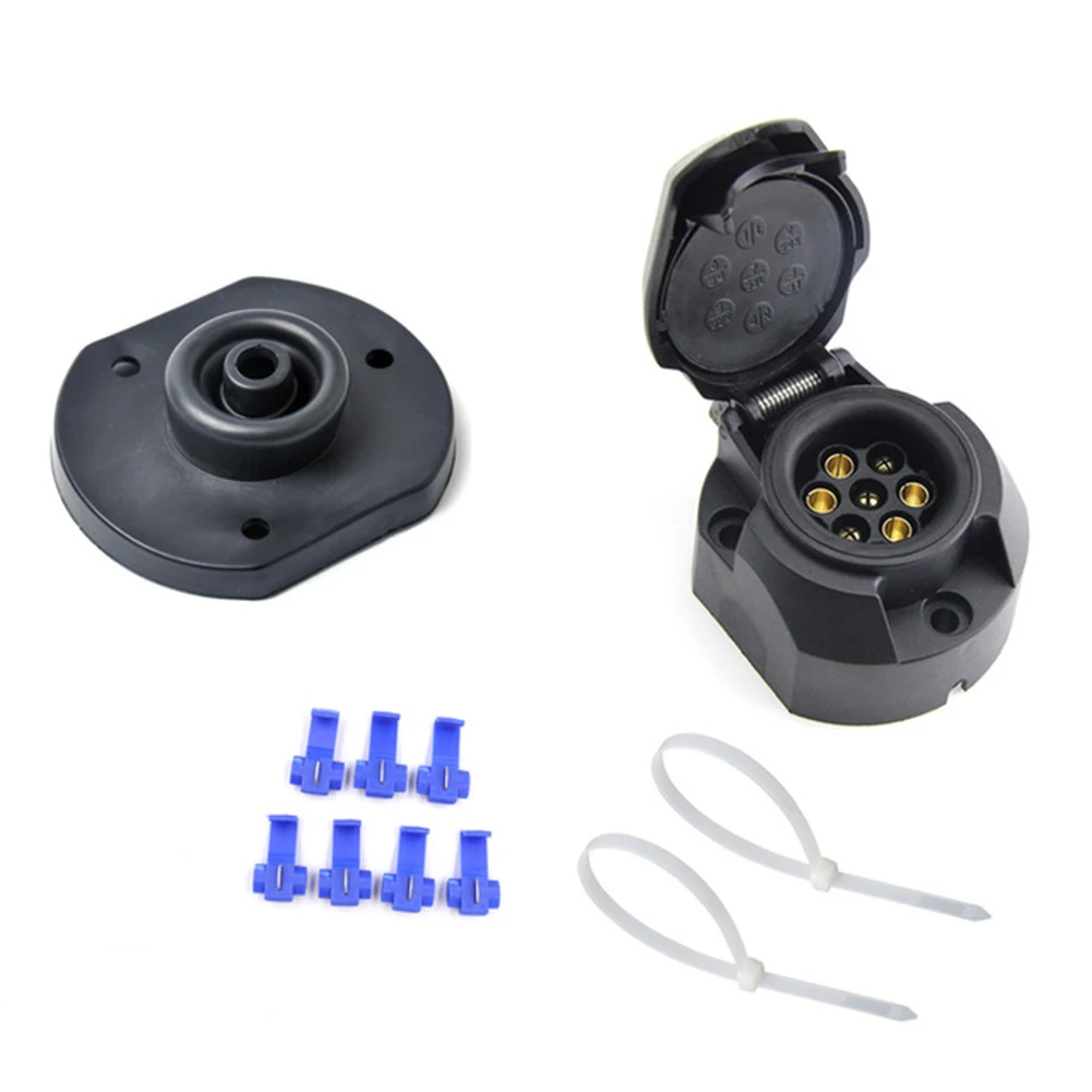 1pc Car Socket European-Standard 7-pin 12V Trailer Plug And Socket Waterproof Rubber Ring Cable Ties Break-free Clip Interior
1pc Car Socket European-Standard 7-pin 12V Trailer Plug And Socket Waterproof Rubber Ring Cable Ties Break-free Clip Interior
