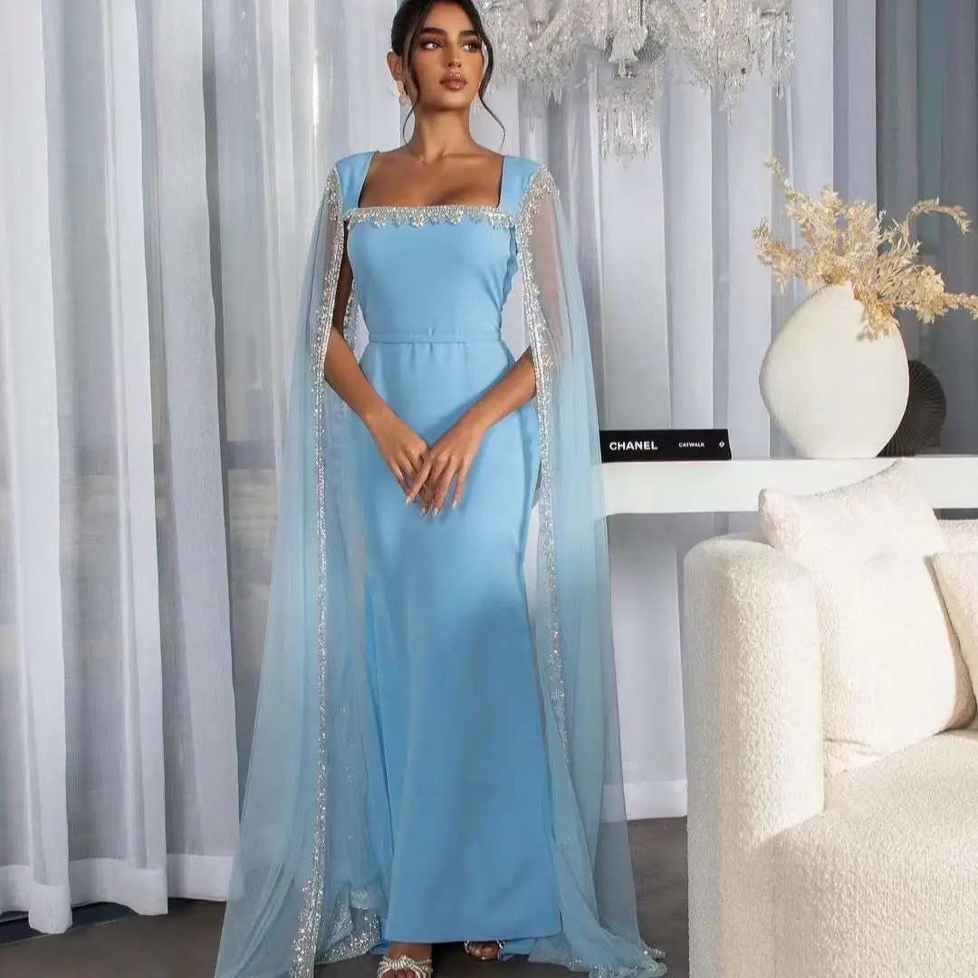 Sparkly Lace Evening Dresses Square Neck Cap Sleeves Ankle-Length New Design Prom Dresses Formal Occasion Dresses Party Gown
Sparkly Lace Evening Dresses Square Neck Cap Sleeves Ankle-Length New Design Prom Dresses Formal Occasion Dresses Party Gown