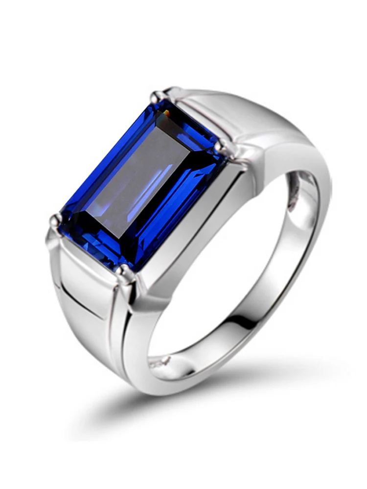 High Quality Trendy Men Ring 925 Silver Jewelry Synthetic Sapphire Free Shipping Customized Stamping
High Quality Trendy Men Ring 925 Silver Jewelry Synthetic Sapphire Free Shipping Customized Stamping