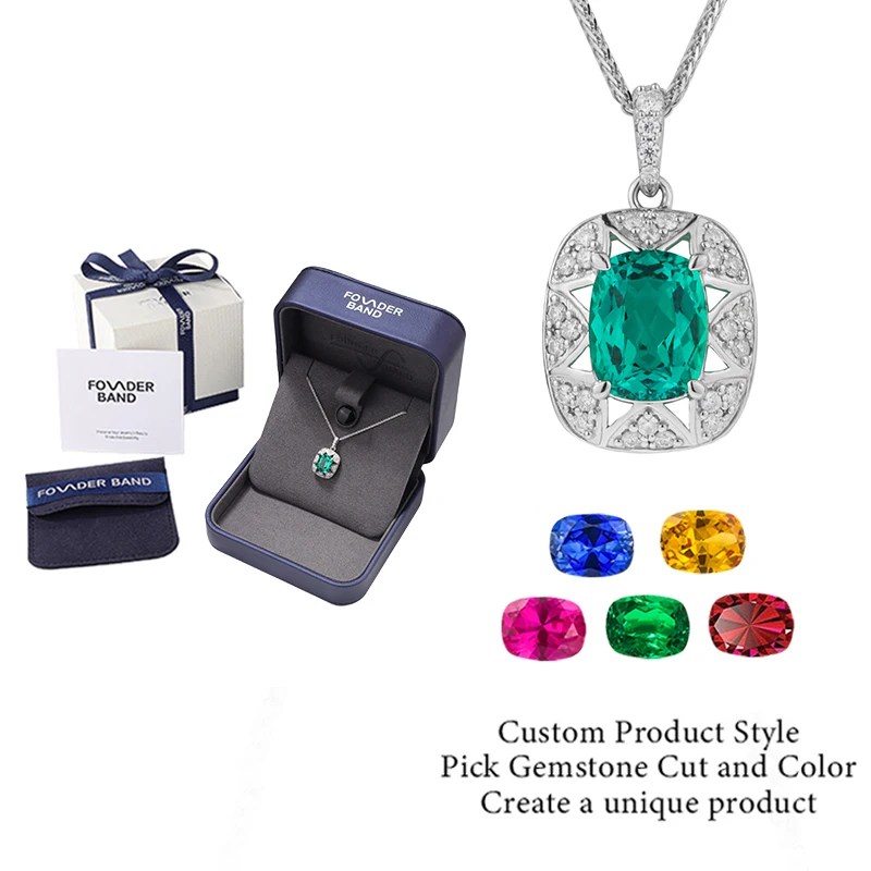 FOUNDER BAND Colorfast & Hypoallergenic 925 Sterling Silver 7*9 Fat Square Emerald Necklace Personality luxury necklace
FOUNDER BAND Colorfast & Hypoallergenic 925 Sterling Silver 7*9 Fat Square Emerald Necklace Personality luxury necklace
