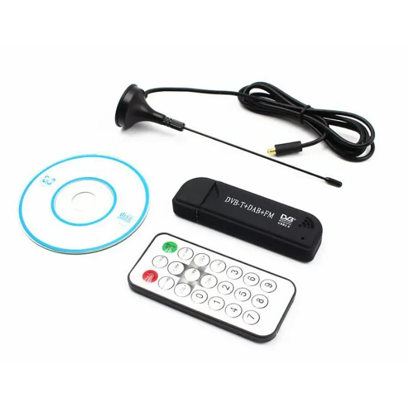 

Set USB 2.0 FM DAB DVB-T RTL2832U R820T2 RTL-SDR SDR Dongle Stick Digital TV Tuner IR Remote Receiver with Antenna