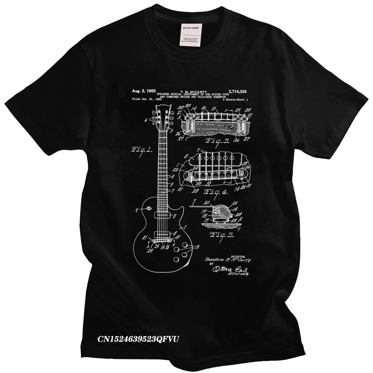Vintage Acoustic Electric Guitar Structure Men Pure Cotton Guitarist T-Shirt Camisas Mend 1955 Rock Tee Clothing 
Vintage Acoustic Electric Guitar Structure Men Pure Cotton Guitarist T-Shirt Camisas Mend 1955 Rock Tee Clothing