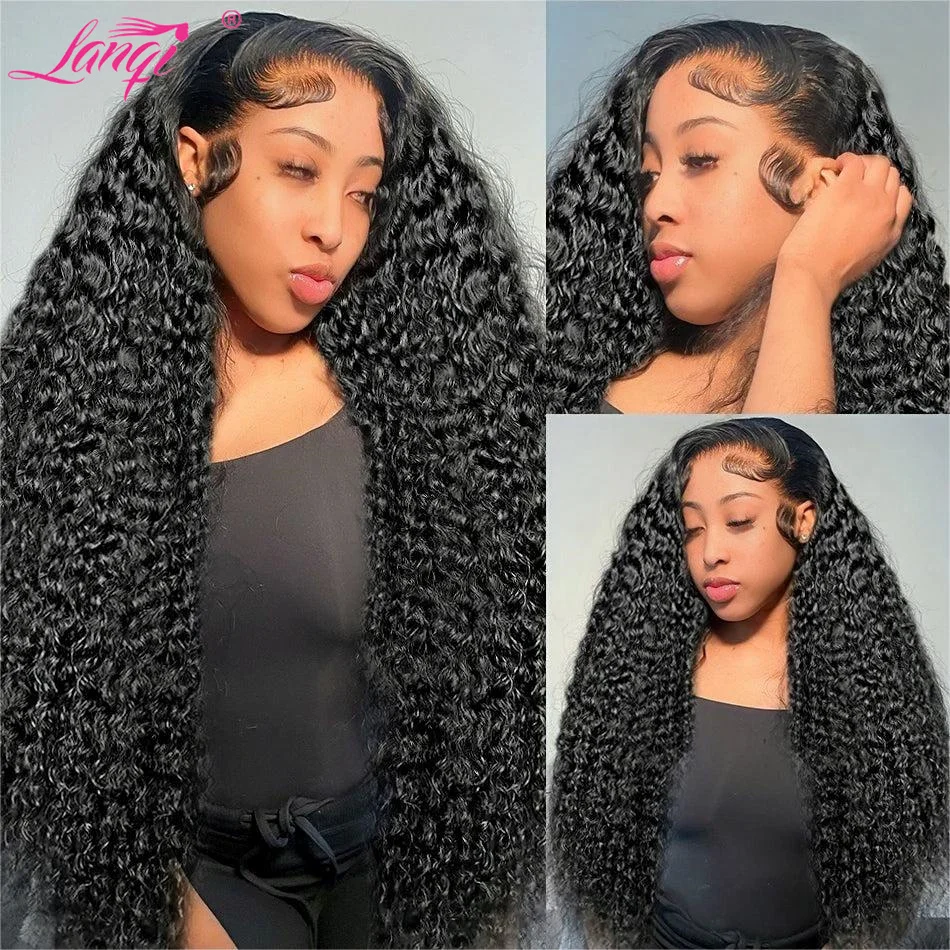 

13x6 HD Lace Frontal Wig Deep Water Wave Glueless Wigs Human Hair 13x4 HD Lace Frontal Wig Brazilian Remy 4x4 Lace Closure Wig