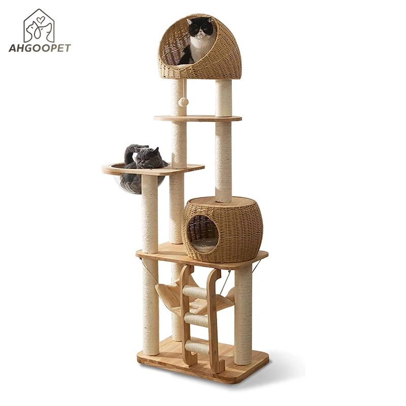 Free Sample Sisal Rattan Cheap Cat Tree House Wood Cat Tree for Large Multi-Level Cat Condo
Free Sample Sisal Rattan Cheap Cat Tree House Wood Cat Tree for Large Multi-Level Cat Condo
