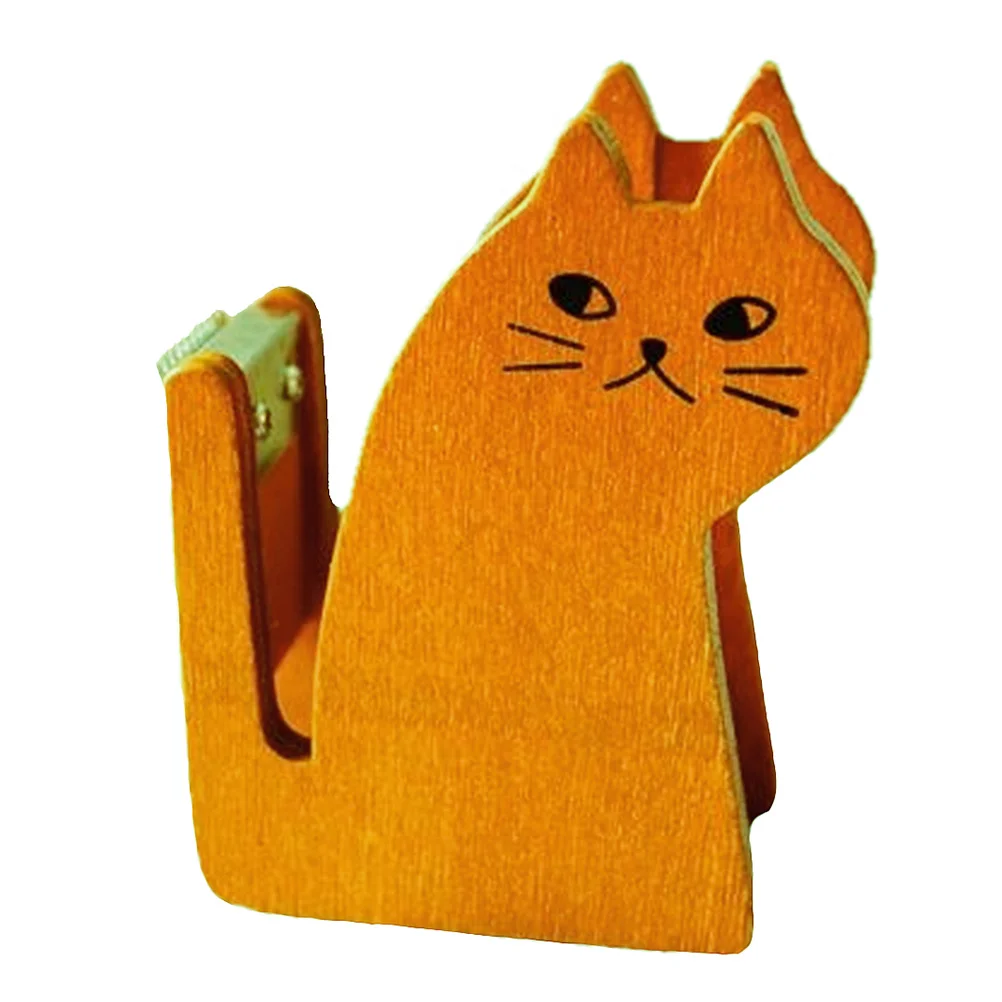 Wood Cat Shaped Tape Dispenser Stationery Adhesive Tape Cutter Sealing Tape Table Base Dispenser Office Supplies
Wood Cat Shaped Tape Dispenser Stationery Adhesive Tape Cutter Sealing Tape Table Base Dispenser Office Supplies