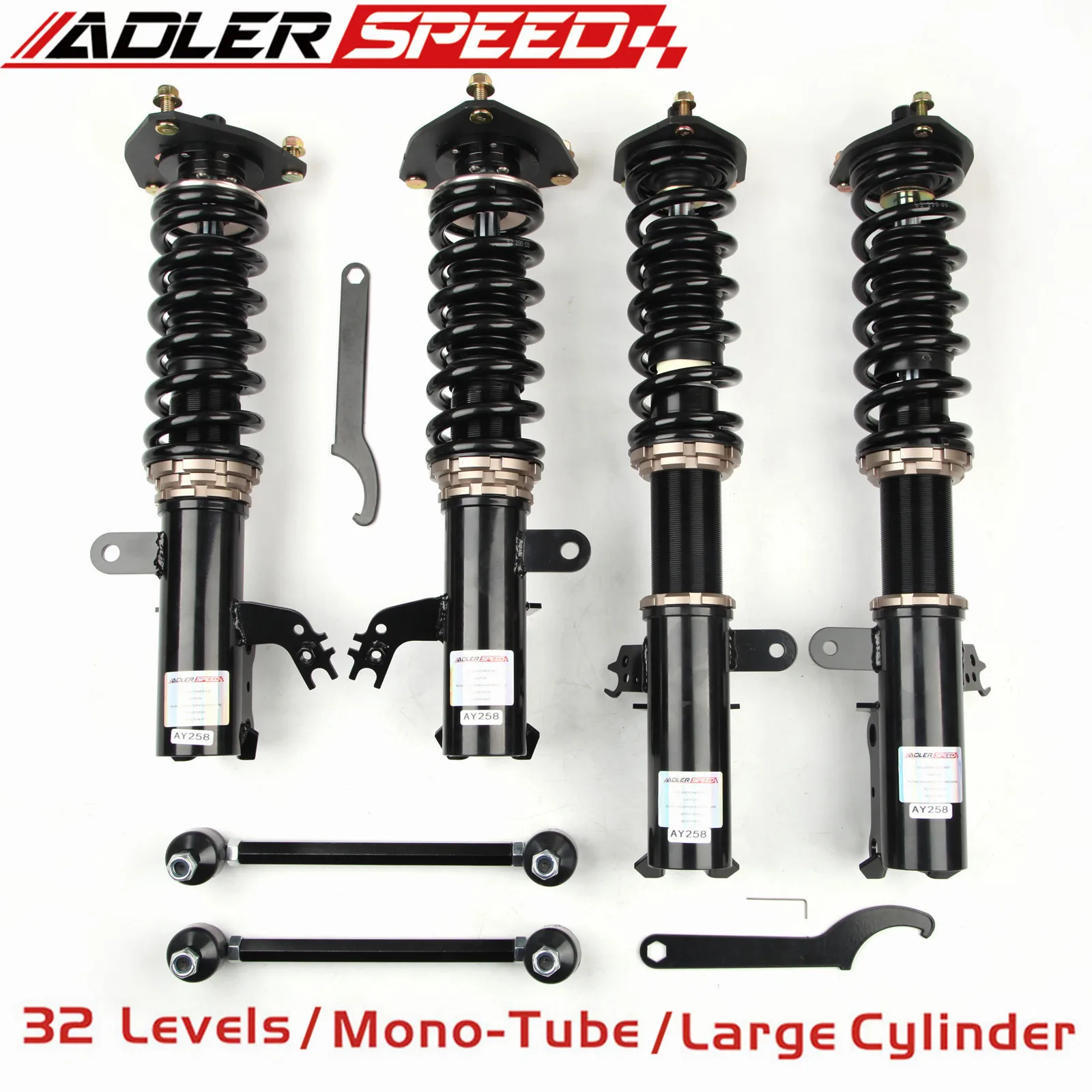 

ADLERSPEED Coilovers for Toyota Camry L/LE/XLE 12-17 Adj. Height Shock Struts