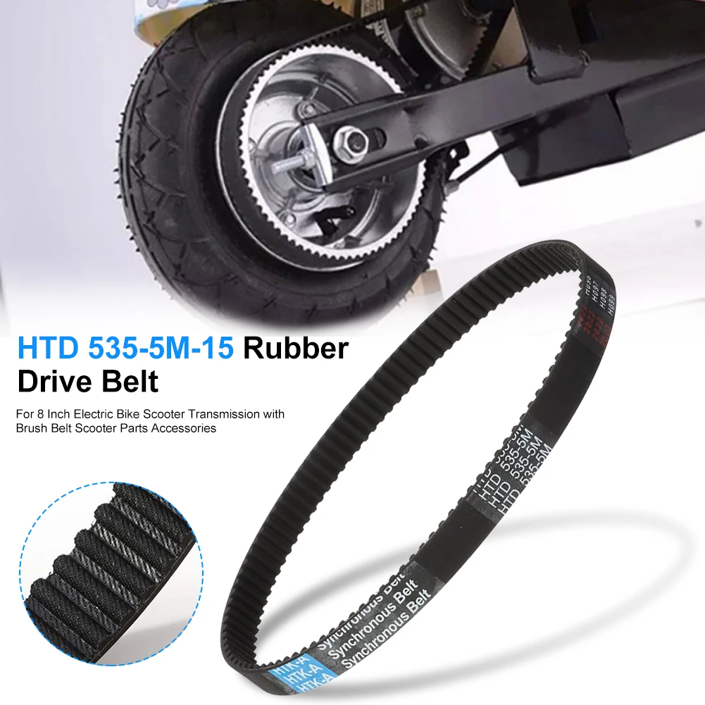 HTD 535-5M-15 Rubber Drive Belt For 8 Inch Electric Bike Scooter Transmission with Brush Belt Electric Scooter Parts Accessories
HTD 535-5M-15 Rubber Drive Belt For 8 Inch Electric Bike Scooter Transmission with Brush Belt Electric Scooter Parts Accessories