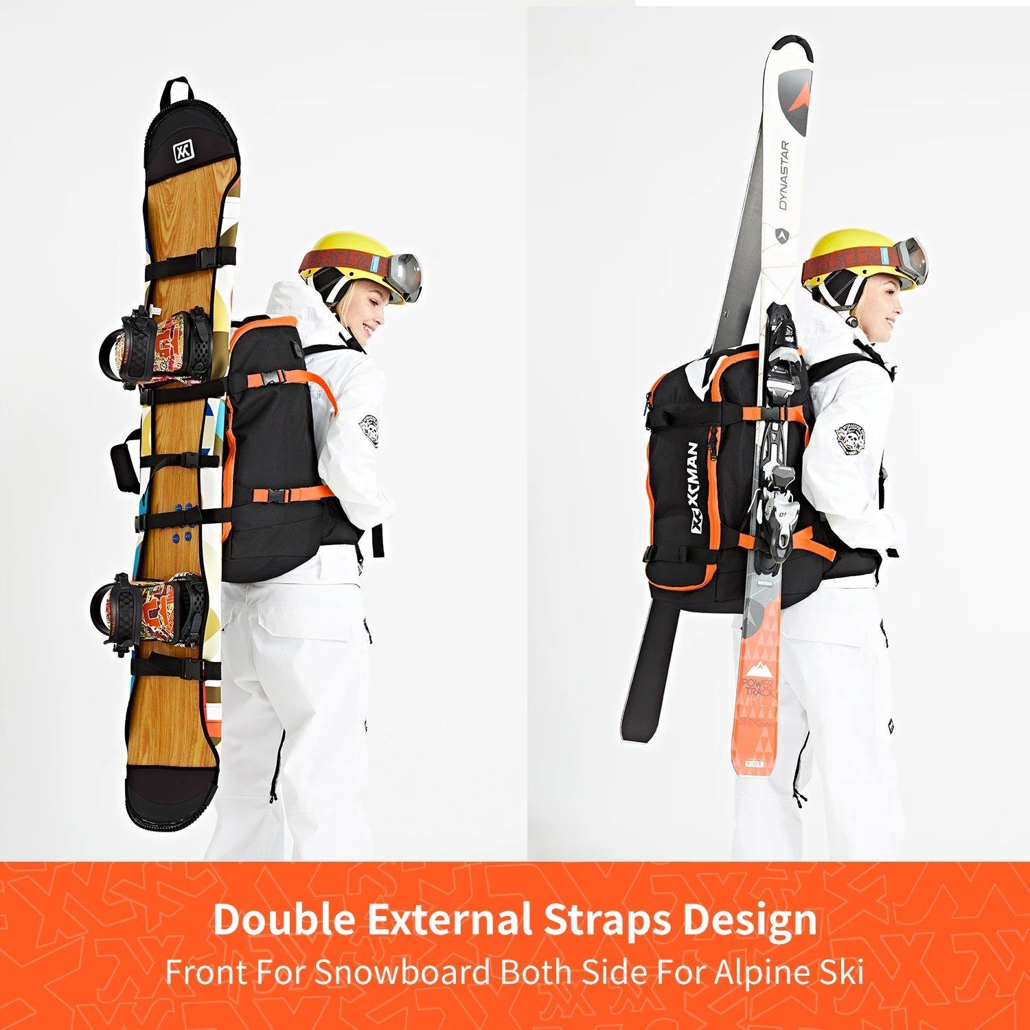 Ski Snowboard Backpack - USB Port 50L