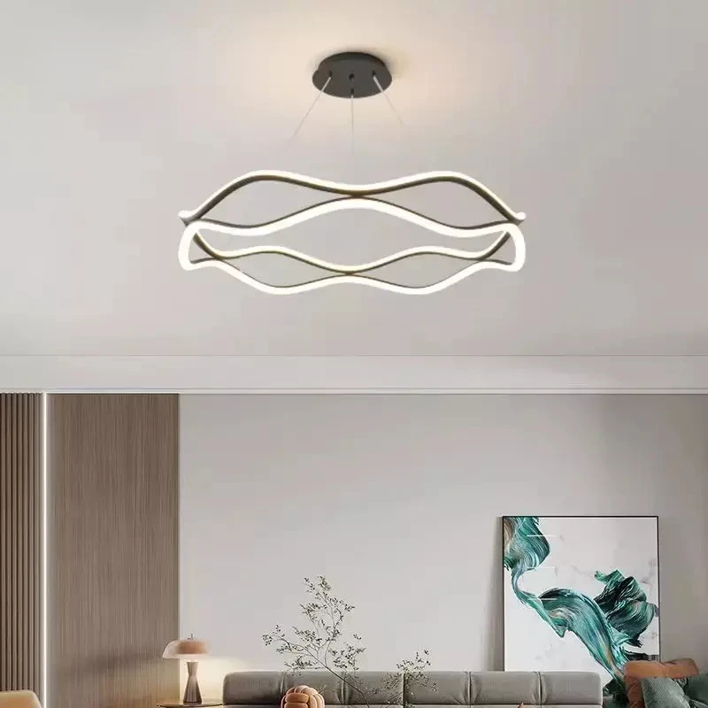 

Nordic LivingRoom DiningRoom Pendant Lamp Light Chandelier Designer Ceiling Chandelier Lamp Household Study Simple Line Lamp
