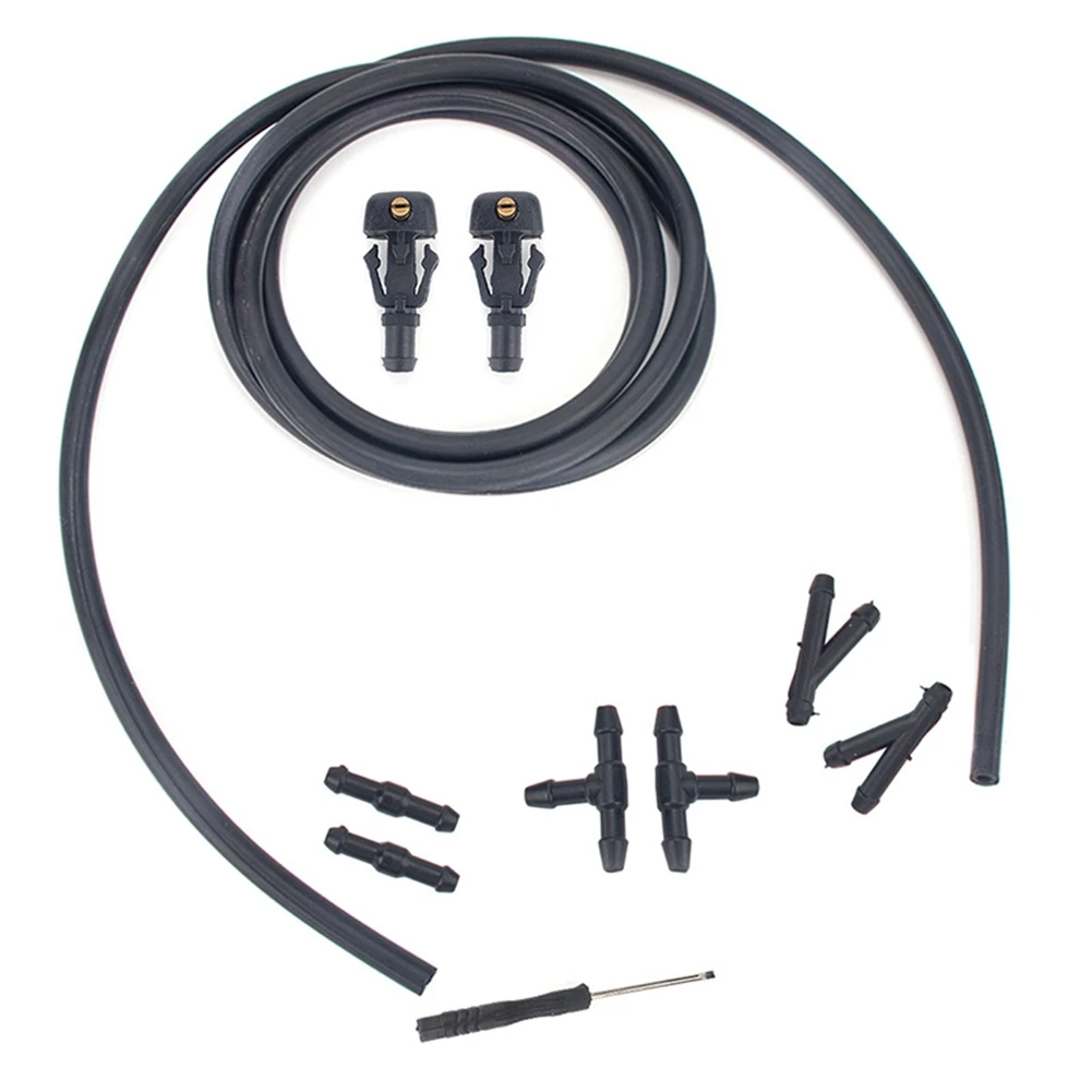 Windshield Washer Nozzle Set 2 Meters Fluid Hose with 4 Pcs Connector for Ford F150 3W7Z17603AA
Windshield Washer Nozzle Set 2 Meters Fluid Hose with 4 Pcs Connector for Ford F150 3W7Z17603AA