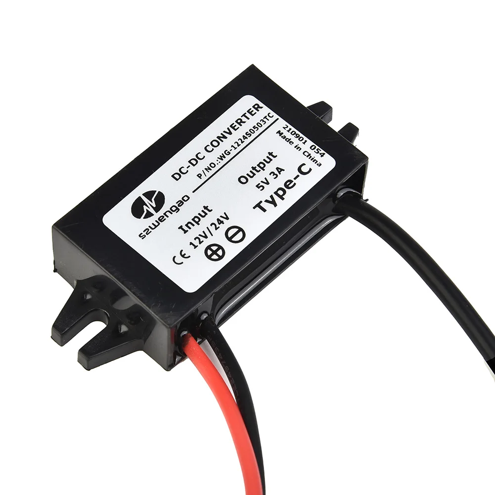 

Ty-pe-C U-SB Smart Charger 12V 24V Drop 5V 3A15W Power Module Converter For Mobile Phone I-Pad Charging