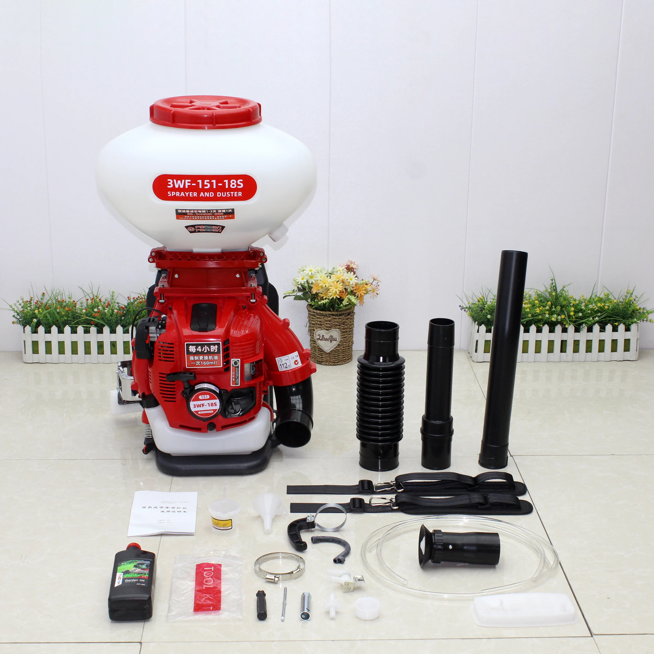 76.5CC 4 STROKE 3WF-151-18S DUSTER & SPRAYER BACKPACK MISTER AGRICULTURAL PESTICIDES FERTILIZER GASOLINE ENGINE 20L
76.5CC 4 STROKE 3WF-151-18S DUSTER & SPRAYER BACKPACK MISTER AGRICULTURAL PESTICIDES FERTILIZER GASOLINE ENGINE 20L