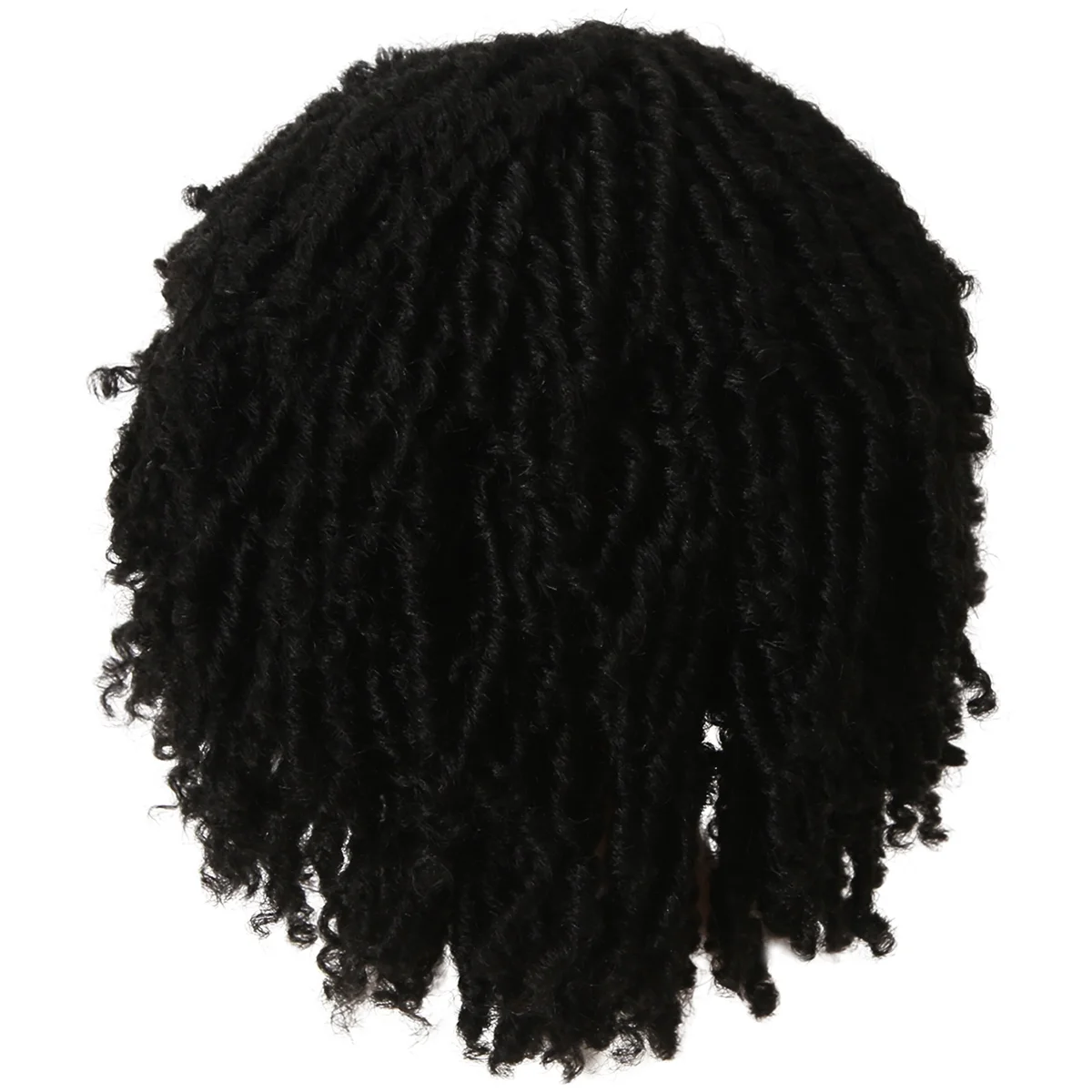 

Африканский парик в грязной оплетке, парик из химического волокна с короткими вьющимися волосами, женский черный парик из дредов для женщин