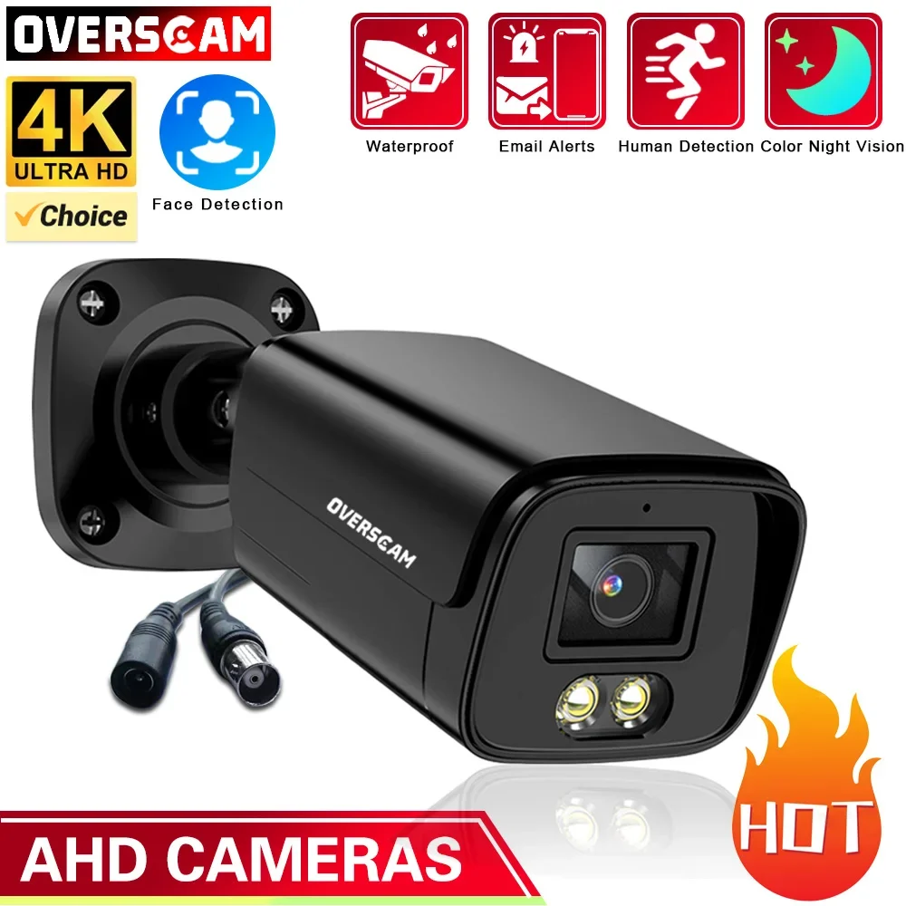 

4K 8MP Face Detection BNC AHD Camera Outdoor H.265 Bullet CCTV Home 5MP Dual Lamp Night Vision Full Colour Surveillance Camera