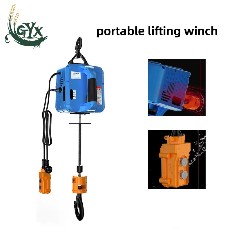 100-500KG Electric Hoist 220V Portable Electric Hand Winch Traction Block Electric Steel Wire Rope Lifting Hoist Towing Rope
100-500KG Electric Hoist 220V Portable Electric Hand Winch Traction Block Electric Steel Wire Rope Lifting Hoist Towing Rope