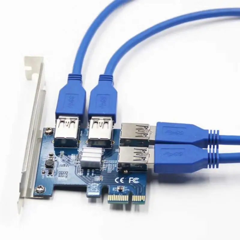 

Переходная карта Pci-e X1 к Usb 3,0, стабильная 4-портовая сильная совместимость, быстрая передача данных, универсальное подключение нескольких устройств