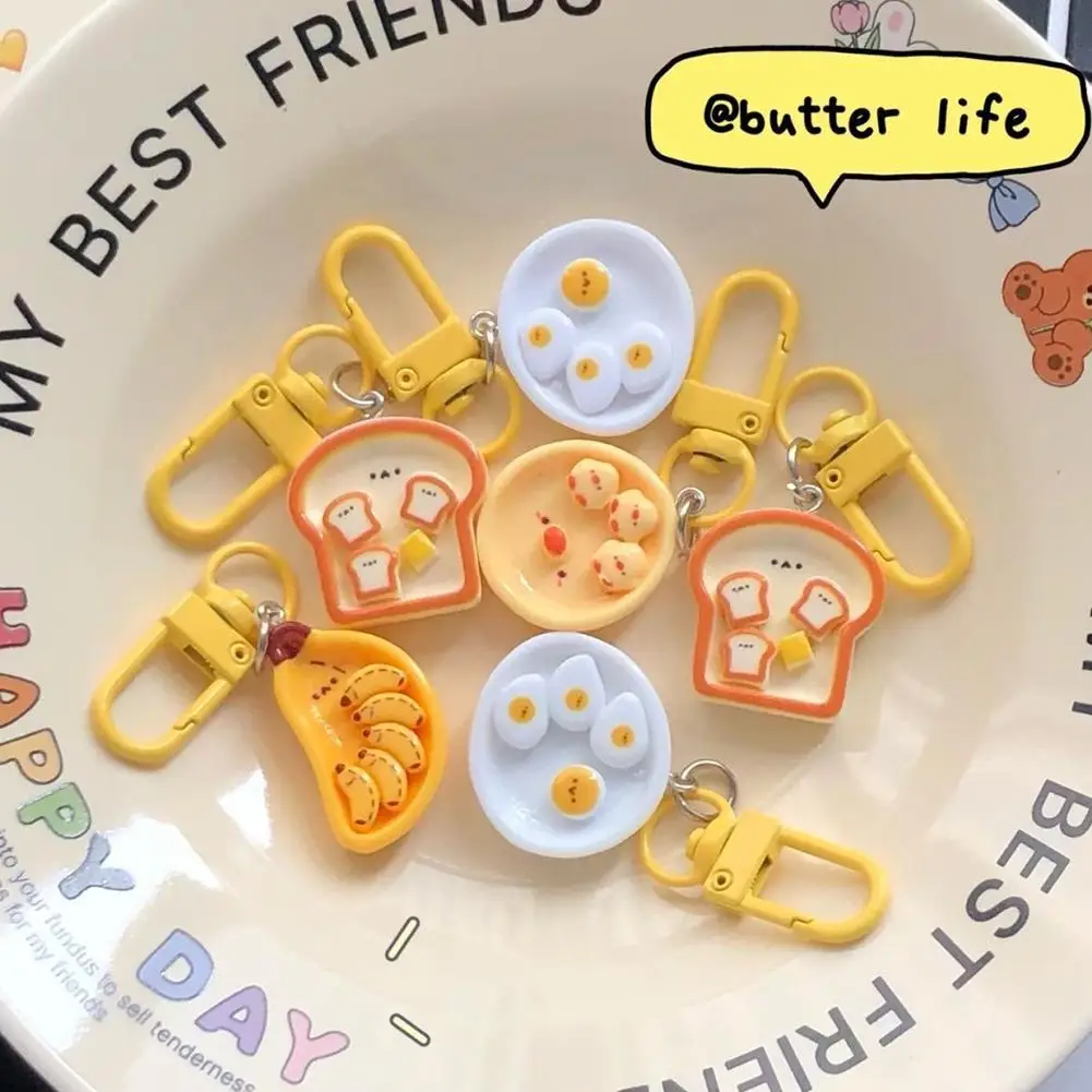 Cute Breakfast Plate Pendant Keychain Toast Banana Fun Simulation Food Play Key Chain Girls Bag Hanging Decoration Accessories
Cute Breakfast Plate Pendant Keychain Toast Banana Fun Simulation Food Play Key Chain Girls Bag Hanging Decoration Accessories
