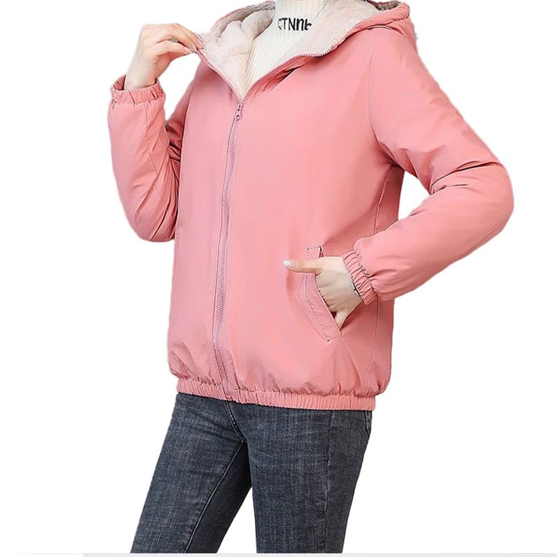 Trendy winter women's coat with a hooded warm solid color long sleeved casual fashion short style
Trendy winter women's coat with a hooded warm solid color long sleeved casual fashion short style
