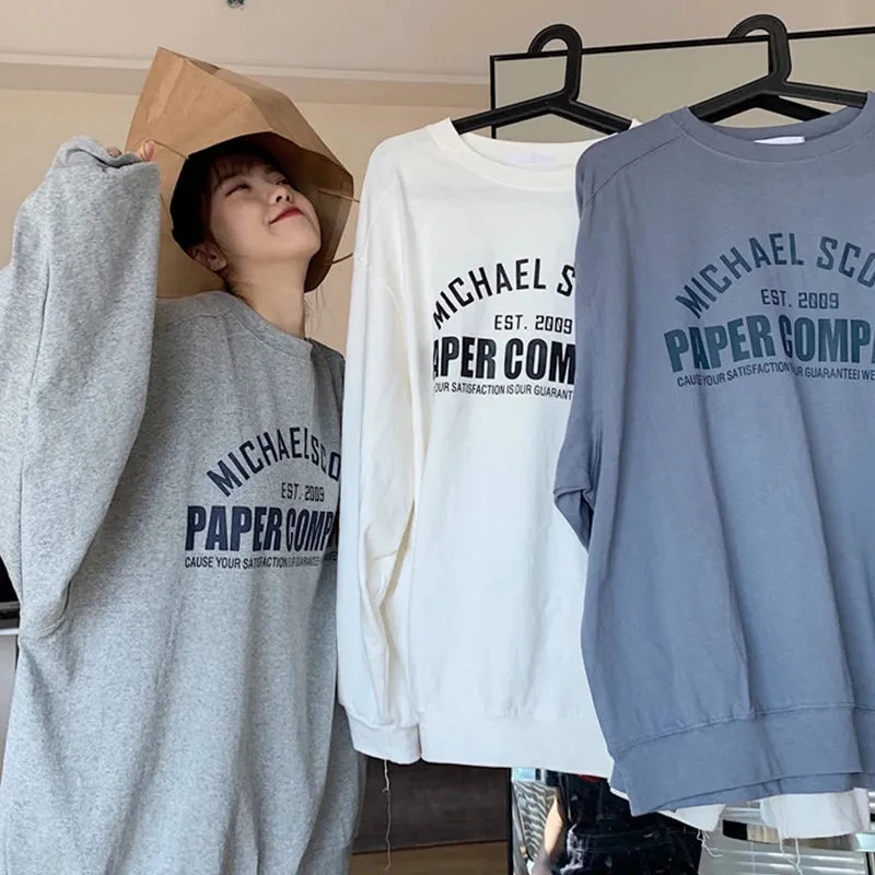 Plus Size 6XL 150kg Spring Long Sleeve T Shirt Letter Pullover Korean Simple Basic Solid Color Tops Oversized T Shirt Women
Plus Size 6XL 150kg Spring Long Sleeve T Shirt Letter Pullover Korean Simple Basic Solid Color Tops Oversized T Shirt Women