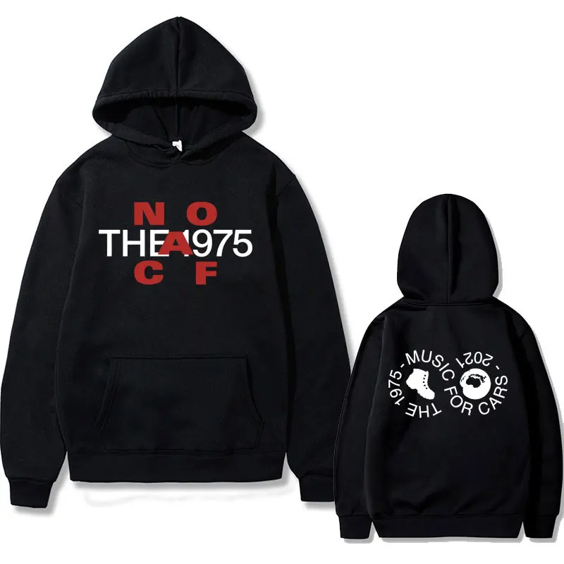 

British Band The 1975 Music for Cars Graphic Hoodie Male Vintage Indie Alternative Rock Hoodies Men Fashion Trend Streetwear