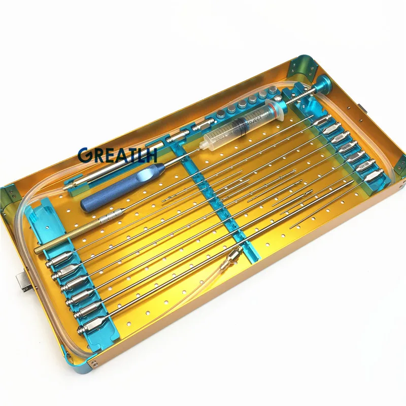 Fat Transfer and Fat Grafting surgery instruments Fat graft lipo suction Cannula Set for body slim
Fat Transfer and Fat Grafting surgery instruments Fat graft lipo suction Cannula Set for body slim