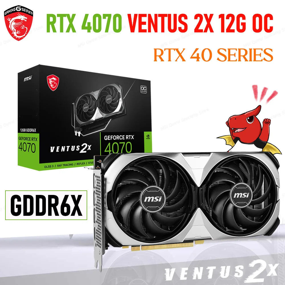 MSI RTX 4070 VENTUS 2X 12G OC GDDR6X Nvidia RTX4070 Graphics Desktop Gaming 16Pin RTX 4070 Video Card RTX 4070 GPU 650W New
MSI RTX 4070 VENTUS 2X 12G OC GDDR6X Nvidia RTX4070 Graphics Desktop Gaming 16Pin RTX 4070 Video Card RTX 4070 GPU 650W New