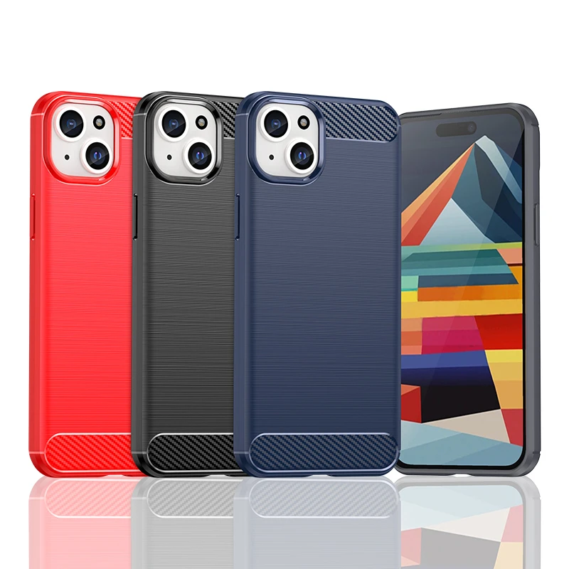 For Cover iPhone 15 Plus Case For iPhone 15 Plus Shockproof Anti-knock Silicone Carbon Fiber Back Case For iPhone 15 Plus Case
For Cover iPhone 15 Plus Case For iPhone 15 Plus Shockproof Anti-knock Silicone Carbon Fiber Back Case For iPhone 15 Plus Case