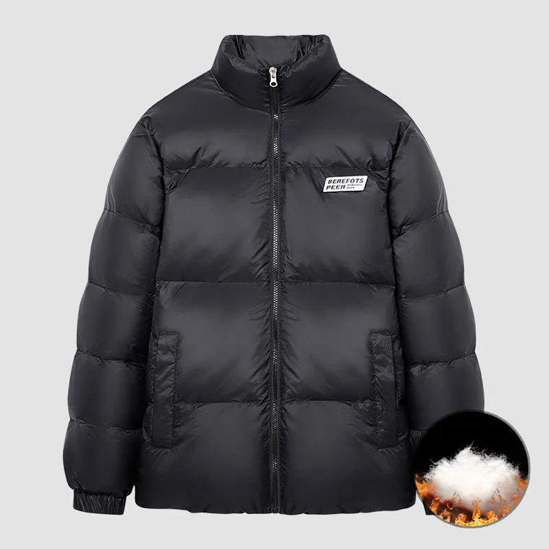 

Large Size Men’s Down Coat Foux Black Warm Men's Coats Winter Short Stand Collar White Duck Down Puffer Jackets Fallow Jacket Uk