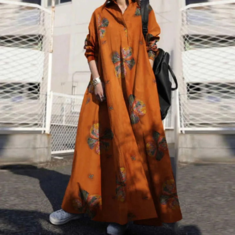 2024 Muslim Women's Clothing Spring New Elegant Abaya Printing Cotton Hemp Retro Ethnic Robe Loose Long Sleeved Large Hem Dress
2024 Muslim Women's Clothing Spring New Elegant Abaya Printing Cotton Hemp Retro Ethnic Robe Loose Long Sleeved Large Hem Dress