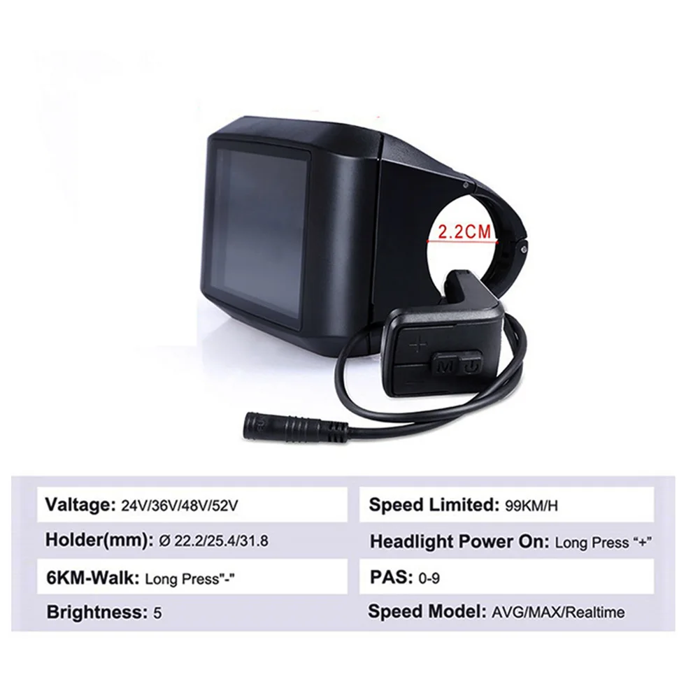Bike Color Display 5-pin Waterproof Plug 99KM/H Speed Limit AVG/MAX/Realtime 0 22.2/25.4/31.8mm Holder Brand New
Bike Color Display 5-pin Waterproof Plug 99KM/H Speed Limit AVG/MAX/Realtime 0 22.2/25.4/31.8mm Holder Brand New