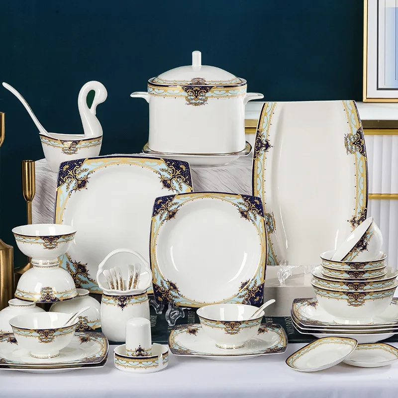 Bone china tableware square microwave Phnom Penh personalized tableware wholesale Jingdezhen ceramic household bowls and plates 
Bone china tableware square microwave Phnom Penh personalized tableware wholesale Jingdezhen ceramic household bowls and plates