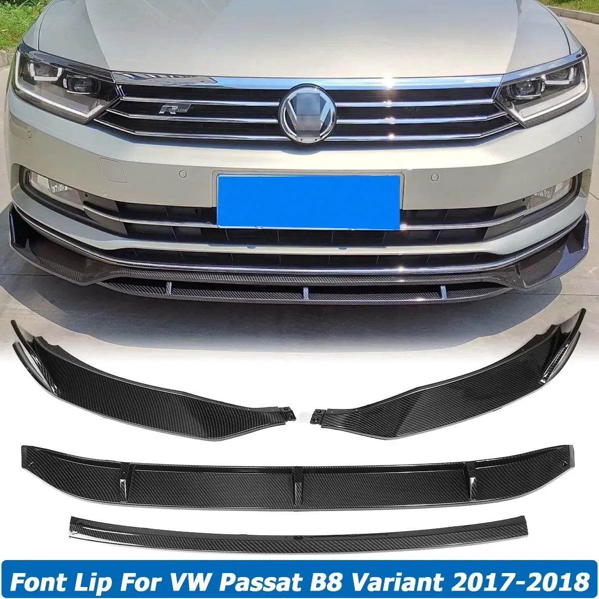 

Front Bumper Lip Spoiler Side Splitter Body Kit Guard Deflector For Volkswagen VW Passat B8 Variant 2017-2018 Car Accessories