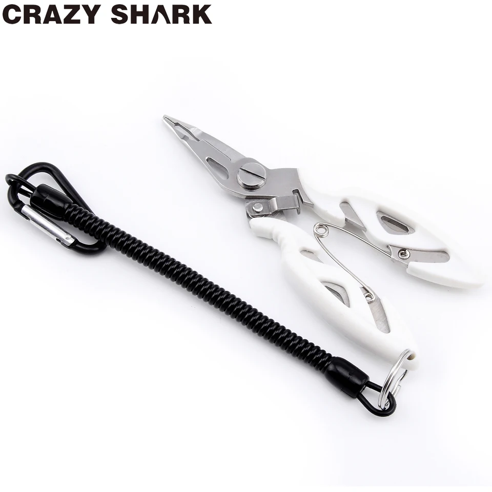 

Crazy Shark Multifunction Fishing Plier Scissor Braid Line Lure Cutter Hook Remover Tools Accessories Tackle Pliers