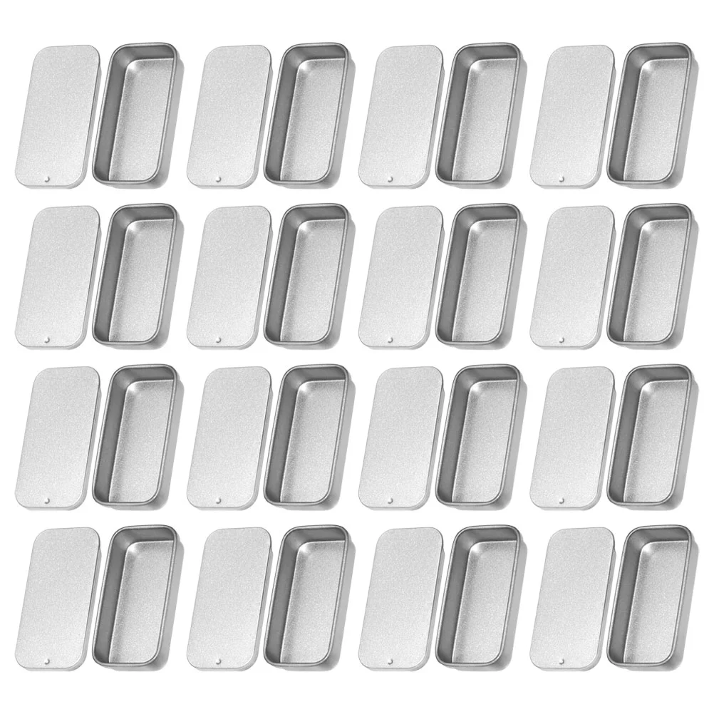 

16 Pcs Push-pull Box Balm Tin Case Craft Organizers and Storage Dental Floss Metal Boxes Candy Container