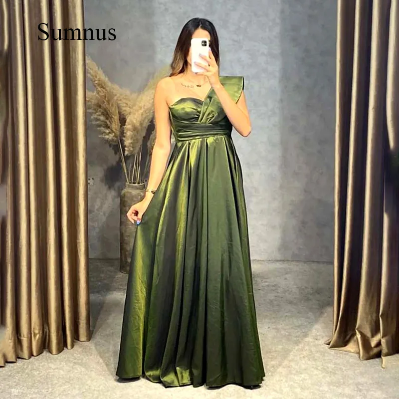Sumnus Green Satin Evening Dress One Shoulder A-line Prom Dresses Floor Length Mother Evening Gowns 2024 Plus Size Free Shipping
Sumnus Green Satin Evening Dress One Shoulder A-line Prom Dresses Floor Length Mother Evening Gowns 2024 Plus Size Free Shipping
