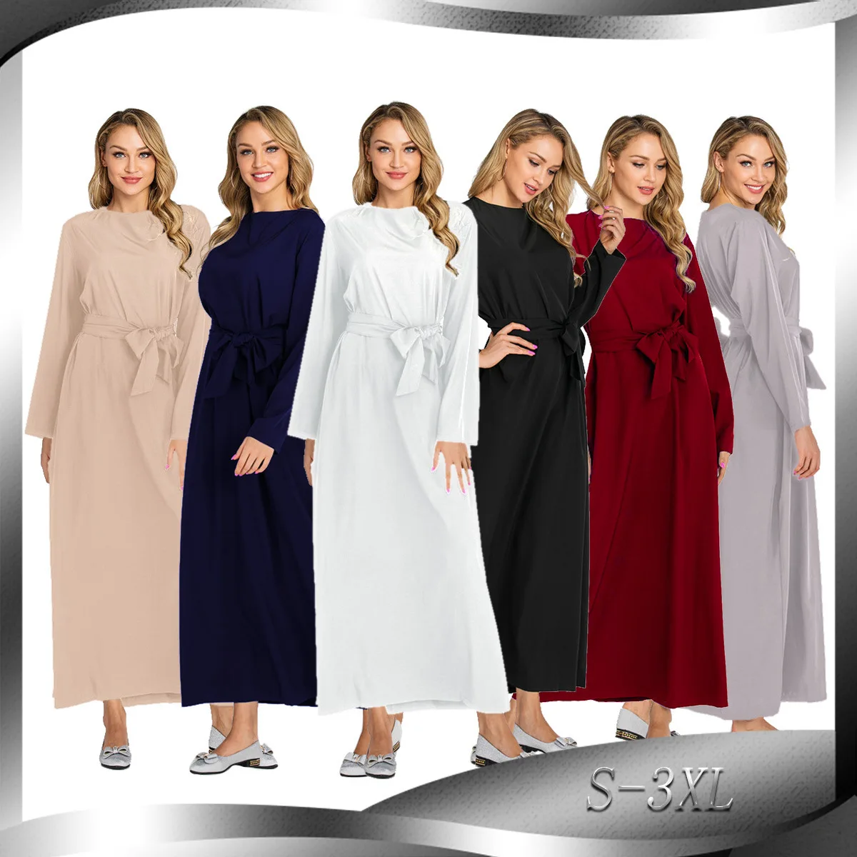 Plus-size Women's Long Dress Muslim Abaya Caftan Dresses for Women Simple Solid Color Muslim Dress Dubai Abayas Jalabiya Ramadan
Plus-size Women's Long Dress Muslim Abaya Caftan Dresses for Women Simple Solid Color Muslim Dress Dubai Abayas Jalabiya Ramadan