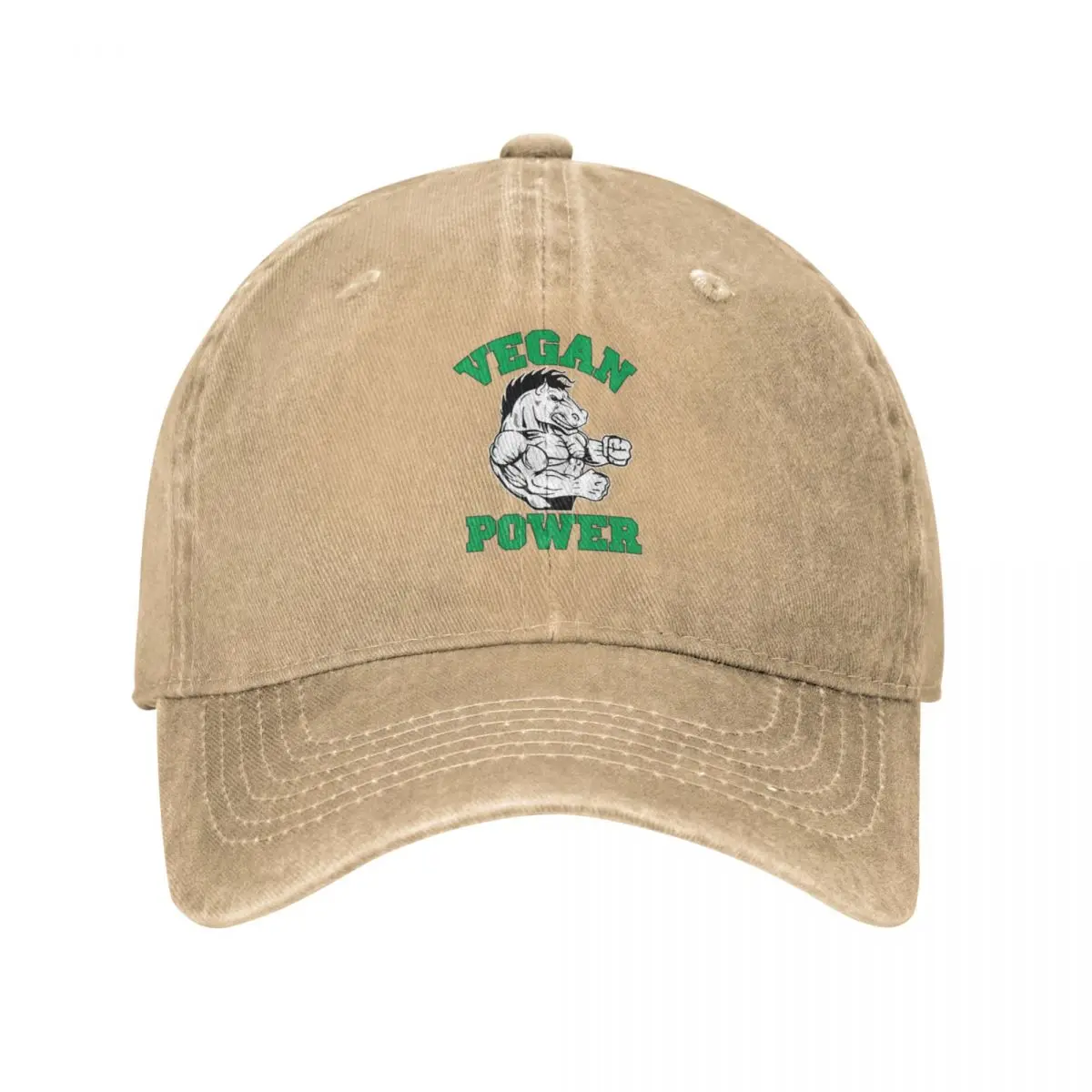 

Vegan Power Horse Vegan Lifestyle Cap Cowboy Hat Cap hat sun hat men's cap Women's