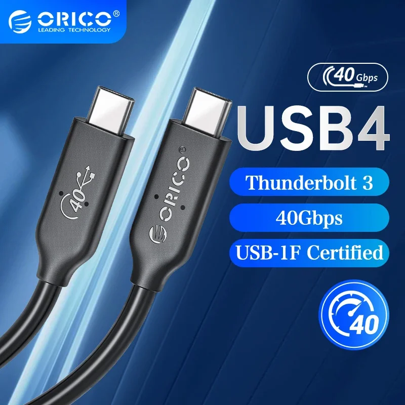 

ORICO USB 4 Cable USB-IF Certified USB C Cable HD 8K @60Hz PD100W Fast Charge 40Gbps Data Transfer for Thunderbolt 3 Macbook