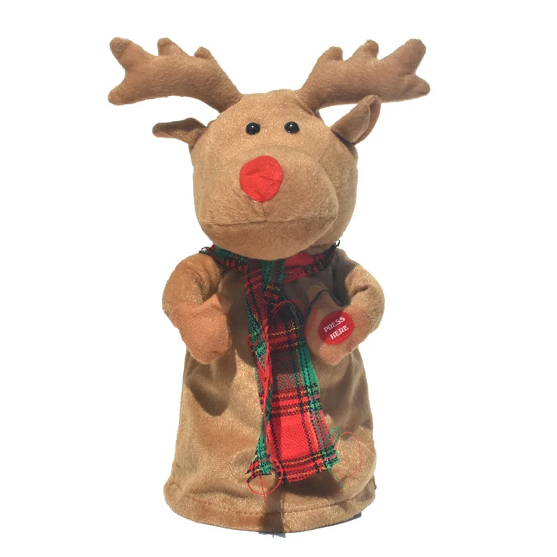 Electric Dancing Elk Christmas Decoration Rotation Reindeer Plush Doll With Music Animals Moose New Year Xmas Gift 
Electric Dancing Elk Christmas Decoration Rotation Reindeer Plush Doll With Music Animals Moose New Year Xmas Gift
