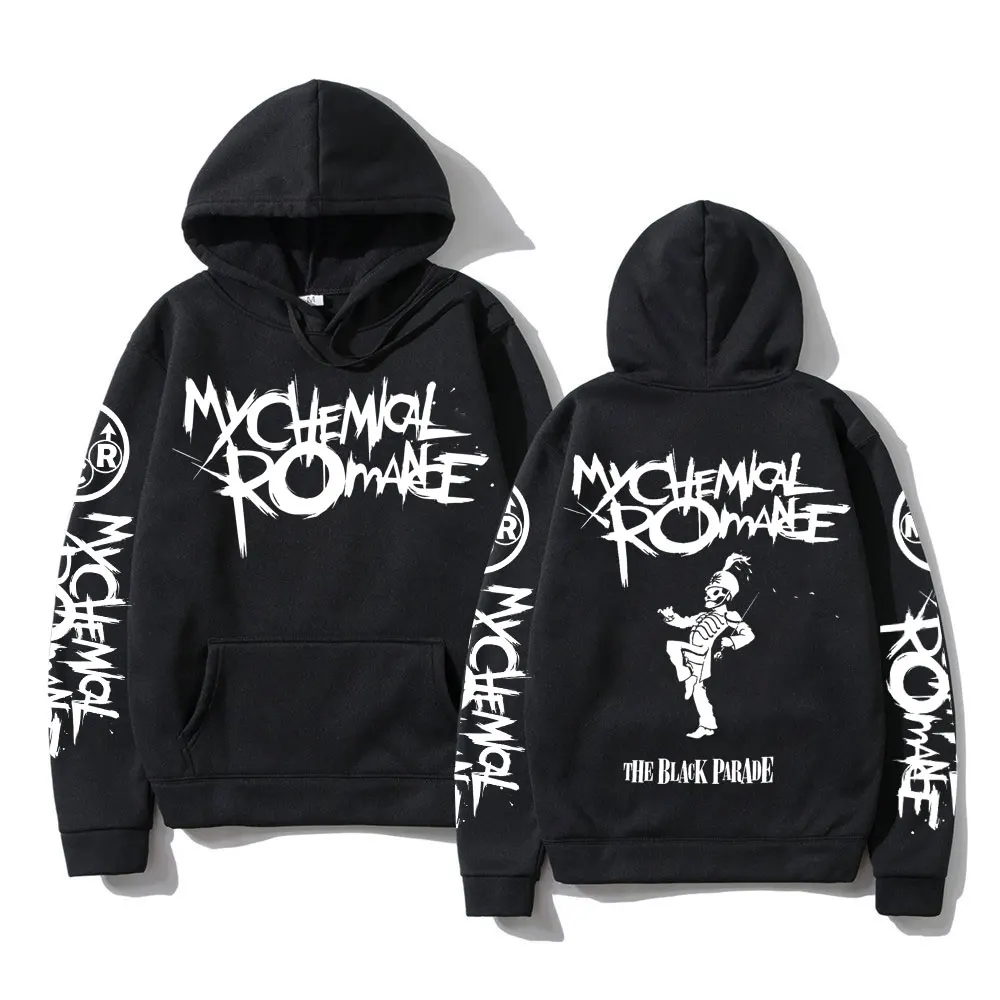 

My Chemical Romance Double Sided Graphic Hoodies Streetwear Black Parade Punk Emo Rock Hoodie Men's Hot Hooded Sweatshirt Tops