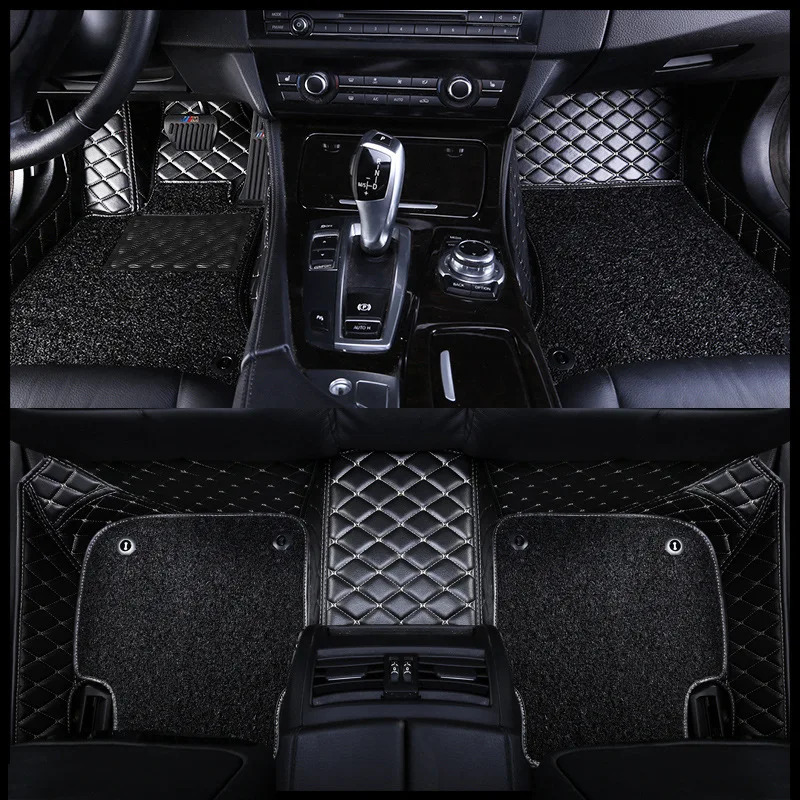 

Custom diamond Leather Car Mats for Chrysler All Medels 300c 300 300m Aspen Cirrus Daytona Automobile Carpet Cover Car-Styling