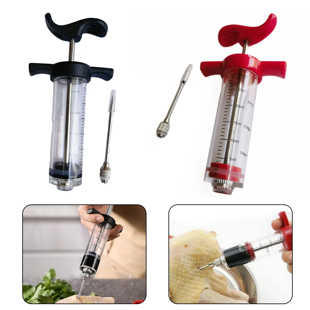 Food Grade PP Stainless Steel Needles Spice Syringe Set Food BBQ Meat Flavor Injector Kitchen Sauce Marinade Syringe Tools
Food Grade PP Stainless Steel Needles Spice Syringe Set Food BBQ Meat Flavor Injector Kitchen Sauce Marinade Syringe Tools