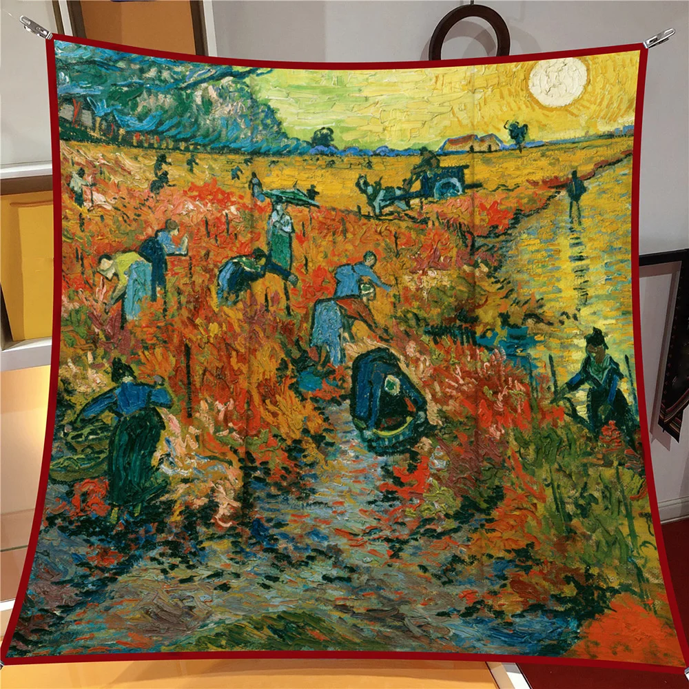 2024 90CM Silk Scarf Women oil painting Print Square Scarves Head Echarpes Foulards Wraps Beach Shawls Bandana Lady Hijabs
2024 90CM Silk Scarf Women oil painting Print Square Scarves Head Echarpes Foulards Wraps Beach Shawls Bandana Lady Hijabs