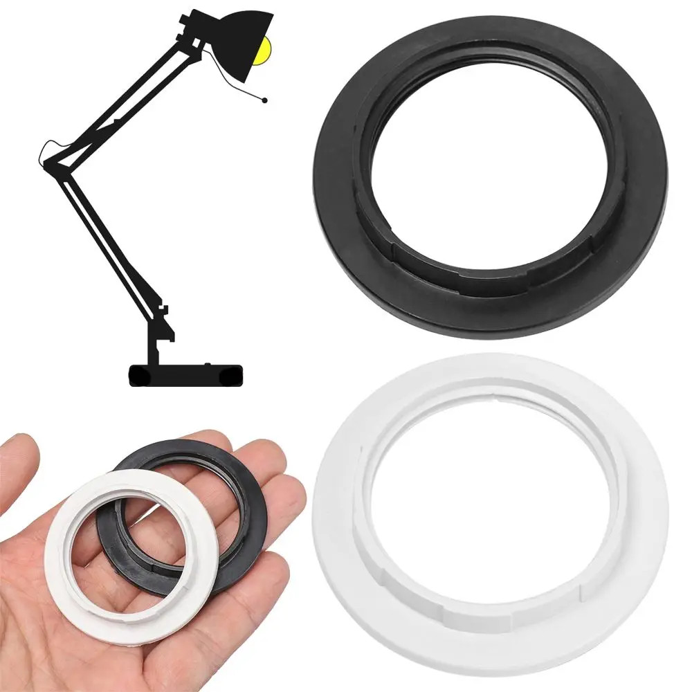

Brand New Practical Convert Black / White Plastic Buckle Adapter Bulb Holder E27 Plastic Outer Ring Tighten The Collar Ring
