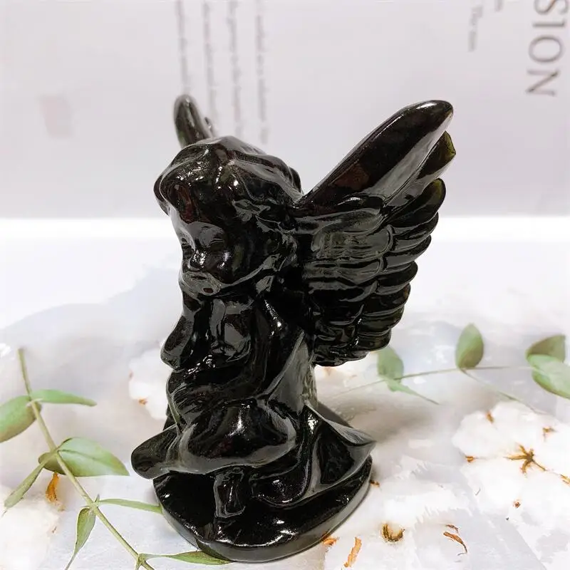 Natural Black Obsidian Angel Crystal Carving Healing Birthday Present Energy Stone Fengshui Home Decoration Holiday Gift 1pcs
Natural Black Obsidian Angel Crystal Carving Healing Birthday Present Energy Stone Fengshui Home Decoration Holiday Gift 1pcs