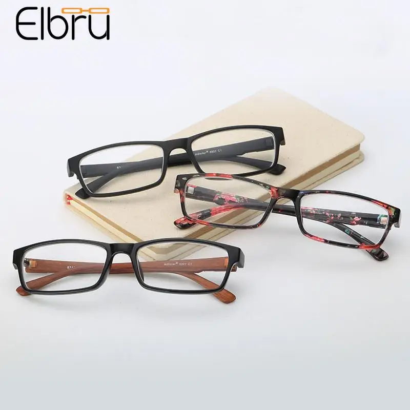 

Elbru Imitation Wood Grain Myopia Glasses Women Men Fashion Comfy Myopia Spectacles Short-sighted Eyewear Unisex 0-1-1.5-2-3-6