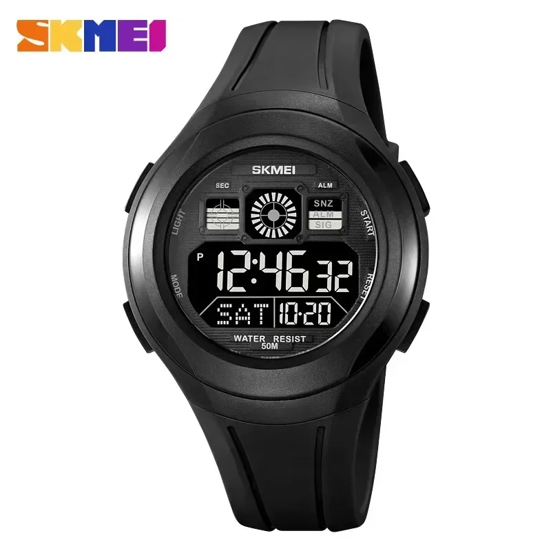 

SKMEI 2104 Mens 5bar Waterproof Stopwatch Date Alarm Electronic Wristwatch Back light Display Countdown Digital Sport Watches