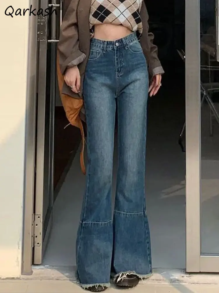 S-4XL Jeans Women Autumn Flare High Waist Streetwear Vintage Washed All-match Korean Style Fashion Casual Simple Trousers Ladies
S-4XL Jeans Women Autumn Flare High Waist Streetwear Vintage Washed All-match Korean Style Fashion Casual Simple Trousers Ladies