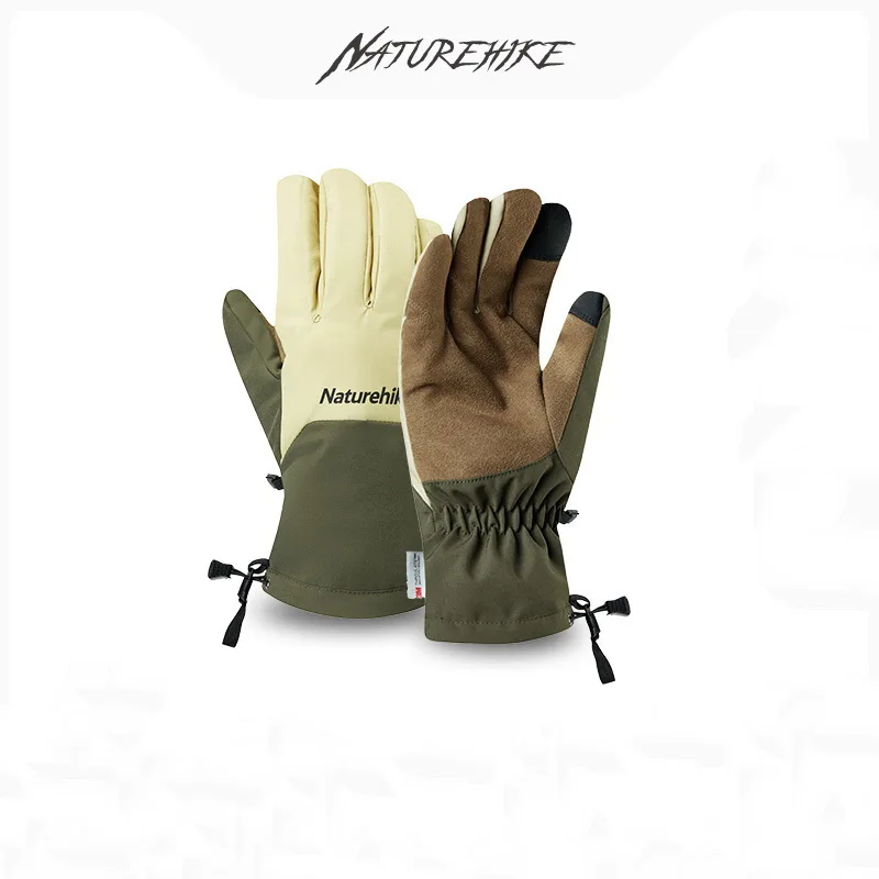 

Naturehike Outdoor Waterproof Windproof Non-Slip Touch Screen Gloves Autumn Winter Warm 3M Cotton Five Fingers Glove Cycling Ski